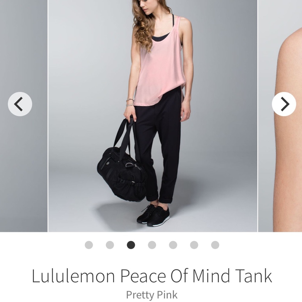 LULULEMON “peace of mind” tank size 8 pretty pink